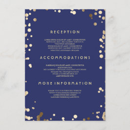 Gold Confetti Wedding Details - Informatie Informatiekaartje