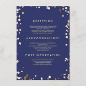 Gold Confetti Wedding Details - Informatie Informatiekaartje (Voorkant)