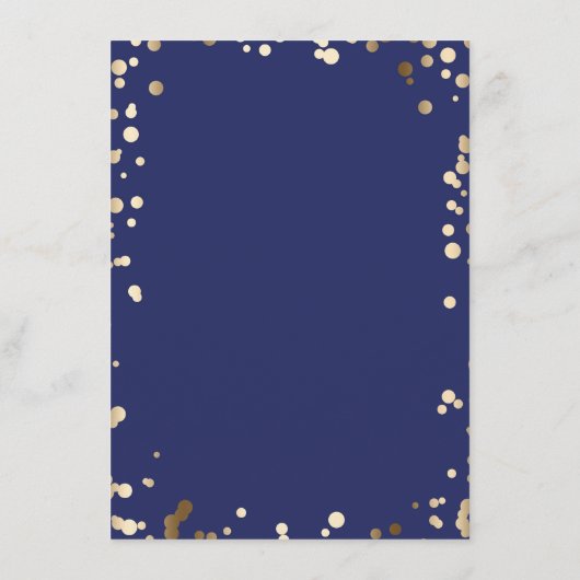 Gold Confetti Wedding Details - Informatie Informatiekaartje (Achterkant)