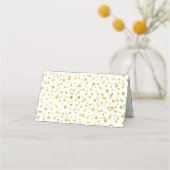 Gold Confetti Wedding Folded Place Kaarten Plaatskaartje (Achterkant)