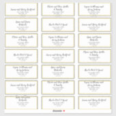Gold Confetti Wedding Guest Adresetiketten Sticker (Vel)