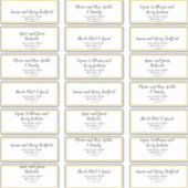 Gold Confetti Wedding Guest Adresetiketten Sticker (Voorkant)