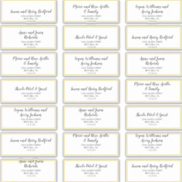 Gold Confetti Wedding Guest Adresetiketten Sticker