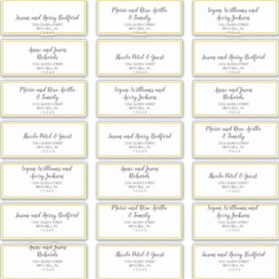 Gold Confetti Wedding Guest Adresetiketten Sticker