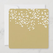 Gold Confetti Wedding Kaart (Achterkant)