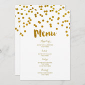 Gold Confetti Wedding Menu (Voorkant / Achterkant)