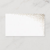 Gold Confetti Wedding Registry Informatiekaartje (Achterkant)