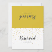 Gold Confetti Wedding Reserved Sign (Voorkant)