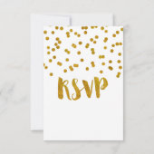 Gold Confetti Wedding RSVP-kaarten RSVP Kaartje (Achterkant)