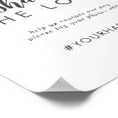 Gold Confetti Wedding Share the Love Sign Poster (Hoek)