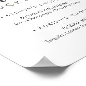 Gold Confetti Wedding Signature Cocktails Sign Poster (Hoek)