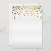 Gold Confetti & White Rehearsal Dinner Kaart (Achterkant)