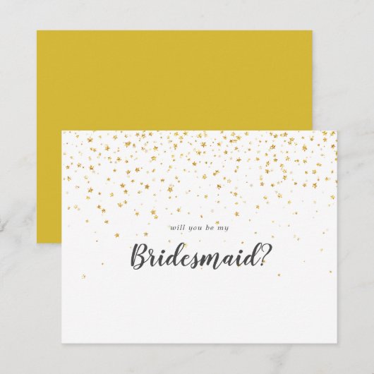 Gold Confetti wordt mijn briefkaart (Voorkant / Achterkant)