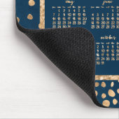 Gold Confetti Yarly 2017 Calendar Muismatten Blue (Hoek)