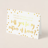 Gold Confetti zal jij mijn tactiek zijn. Folie Kaarten (Voorkant)