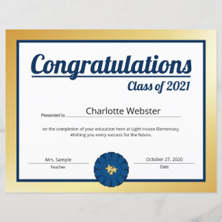 Gold Congrats Afstudeerder Wwant Congrats Certific