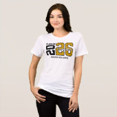 Gold Congrats Graduation Tri-Blend Shirt (Voorkant volledig)