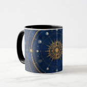 Gold Constellation Astrology Coffee Cup Mok (Voorkant links)