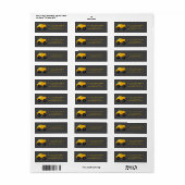 Gold Construction Dump Truck Return Label (Full Sheet)