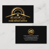 Gold Construction Handyman Tools Remodeling Visitekaartje (Voorkant / Achterkant)