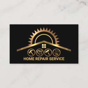 Gold Construction Handyman Tools Remodeling Visitekaartje