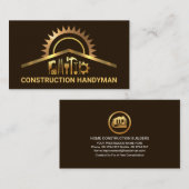 Gold Construction Handyman Tools Renovation Visitekaartje (Voorkant / Achterkant)