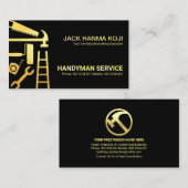 Gold Construction Handyman Tools Visitekaartje (Voorkant / Achterkant)