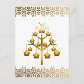 Gold Contemited Kerstmis Feestdagenkaart (Voorkant)