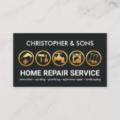 Gold Contractor Tools Builder Visitekaartje (Voorkant)