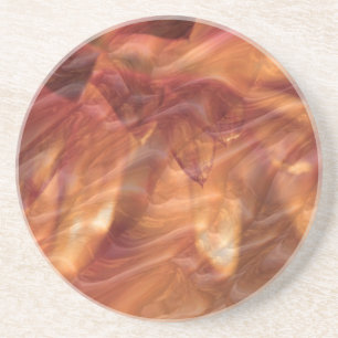 Gold Copper Diamond Roos Flower Zandsteen Onderzetter