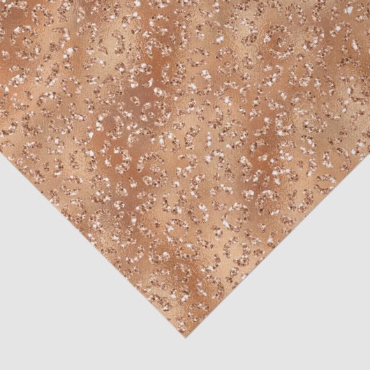 Gold Copper Glitter Leopard Print Tissuepapier (Detail)
