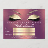 Gold Copper Lashes Extenst Makeup Certificate Cade (Voorkant)