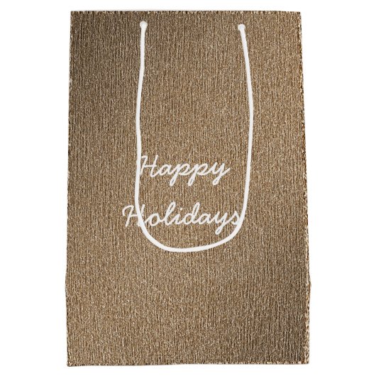 Gold Copper Medium Cadeauzakje (Achterkant)