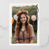 Gold Coquette bows ribbons illustrations Sweet 16 Folie Uitnodiging (Achterkant)