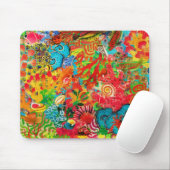 Gold Coral Summer Tropical Ocean Fish Waterverf Muismat (Met muis)