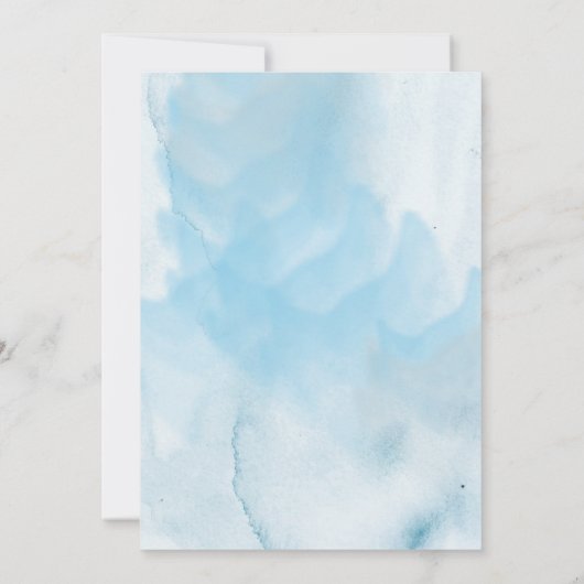 Gold Coral Waterverf Nautical Wedding Invitation Kaart (Achterkant)