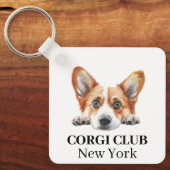 Gold Corgi Custom Club Thema sleutelhanger (Voorkant)