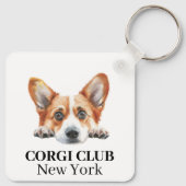 Gold Corgi Custom Club Thema sleutelhanger (Achterkant)