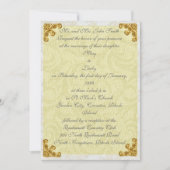 Gold Corner Flourish Uitnodiging (Voorkant)