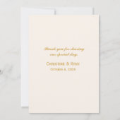 Gold Corners, Art Deco, Foto Hartelijk dank Bedankkaart (Achterkant)