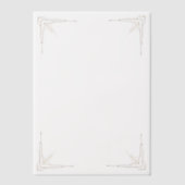 Gold Corners Wedding  Vellum Uitnodigingen (Voorkant)