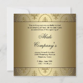 Gold Corporate Business Grand Opening Party Kaart (Achterkant)