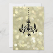 Gold Corporate Chandelier Holiday Party nodigt uit Kaart (Achterkant)