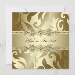 Gold Corporate Christmas Party Kaart