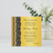 Gold Corporate Holiday Party-uitnodiging Kaart (Staand voorkant)