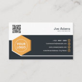 Gold Corporate Professional QR-code scanbaar Visitekaartje (Voorkant)