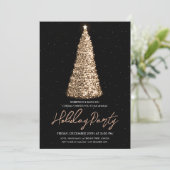 Gold Corporate Xmas Tree-feestdag Kaart (Staand voorkant)