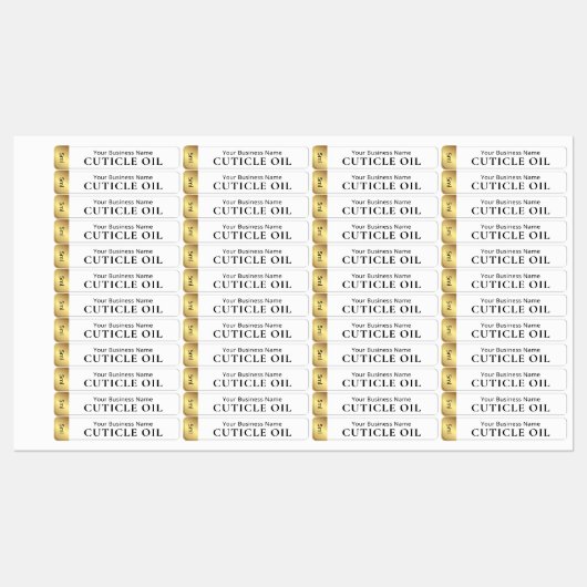 Gold Cosmetic Twist Pen 3ml 5ml Cuticle Oil Label (Vel)