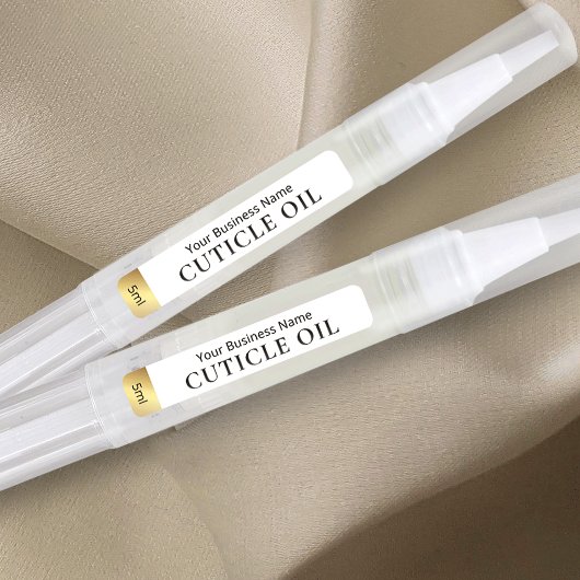 Gold Cosmetic Twist Pen 3ml 5ml Cuticle Oil Label