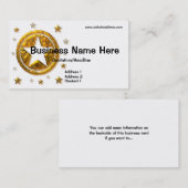 Gold Country Western Stars Design Visitekaartje (Voorkant / Achterkant)